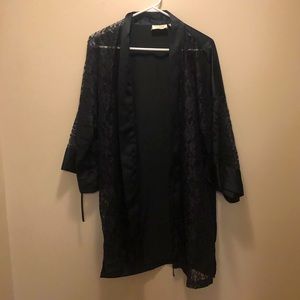 Vintage Victoria’s Secret black lace robe